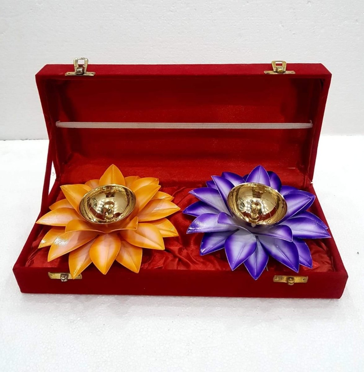 Diwali Brass colored Diya Gift set™